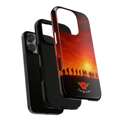 Lest We Forget – Soldiers at Sunset Tough Phone Case