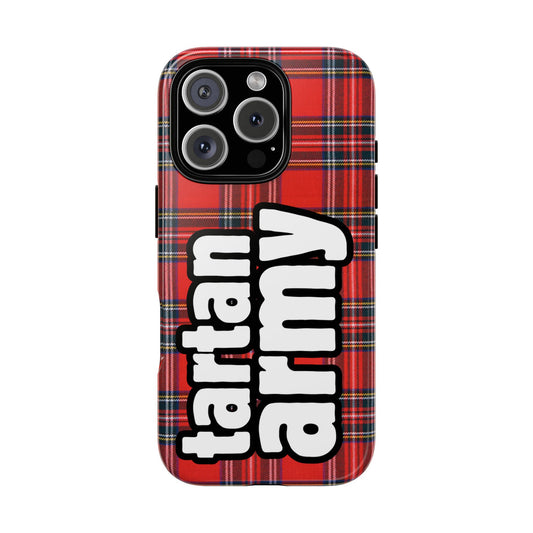 Tartan Army Phone Case - Scottish Pride Red Plaid Design for iPhone & Samsung