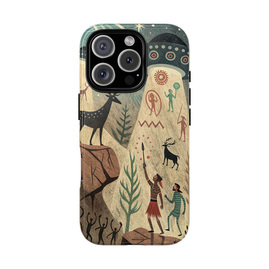 Basquiat-Style UFO Phone Case for iPhone 16 15 14 13 12 11 Pro Max, Samsung Galaxy S25 S24 S23 S22 S21 S20 Plus Ultra &Google Pixel 9 6 7 6