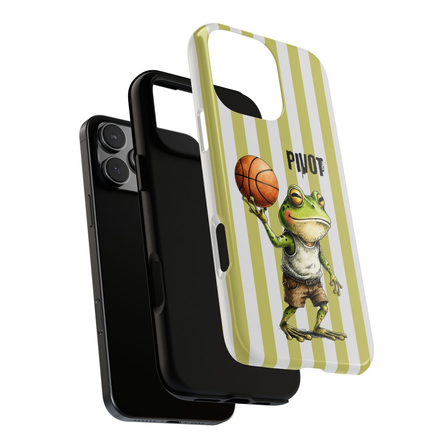 Pivot Frog Phone Case - Frog Basketball Illustration - Tough Protective Phone Case