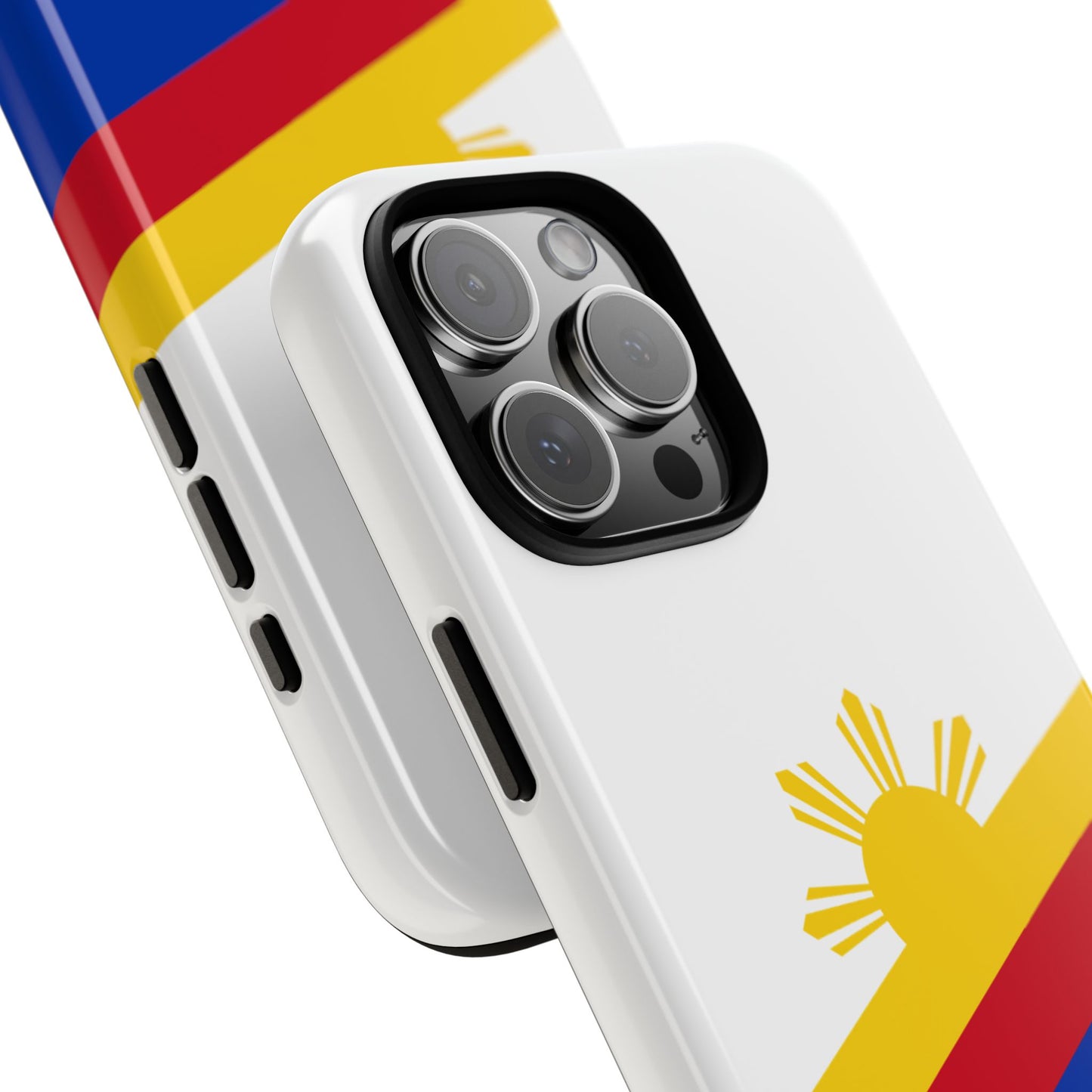 Philippines Flag Diagonal Phone Case - Sun Design Tough Case - Filipino Pride Cover - iPhone Samsung Galaxy Case