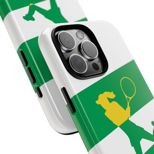 Tennis Player Tough Phone Case - Silhouette Design