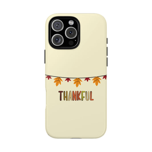 Thankful Autumn Leaves Tough Phone Case - Fall Garland Thanksgiving Design