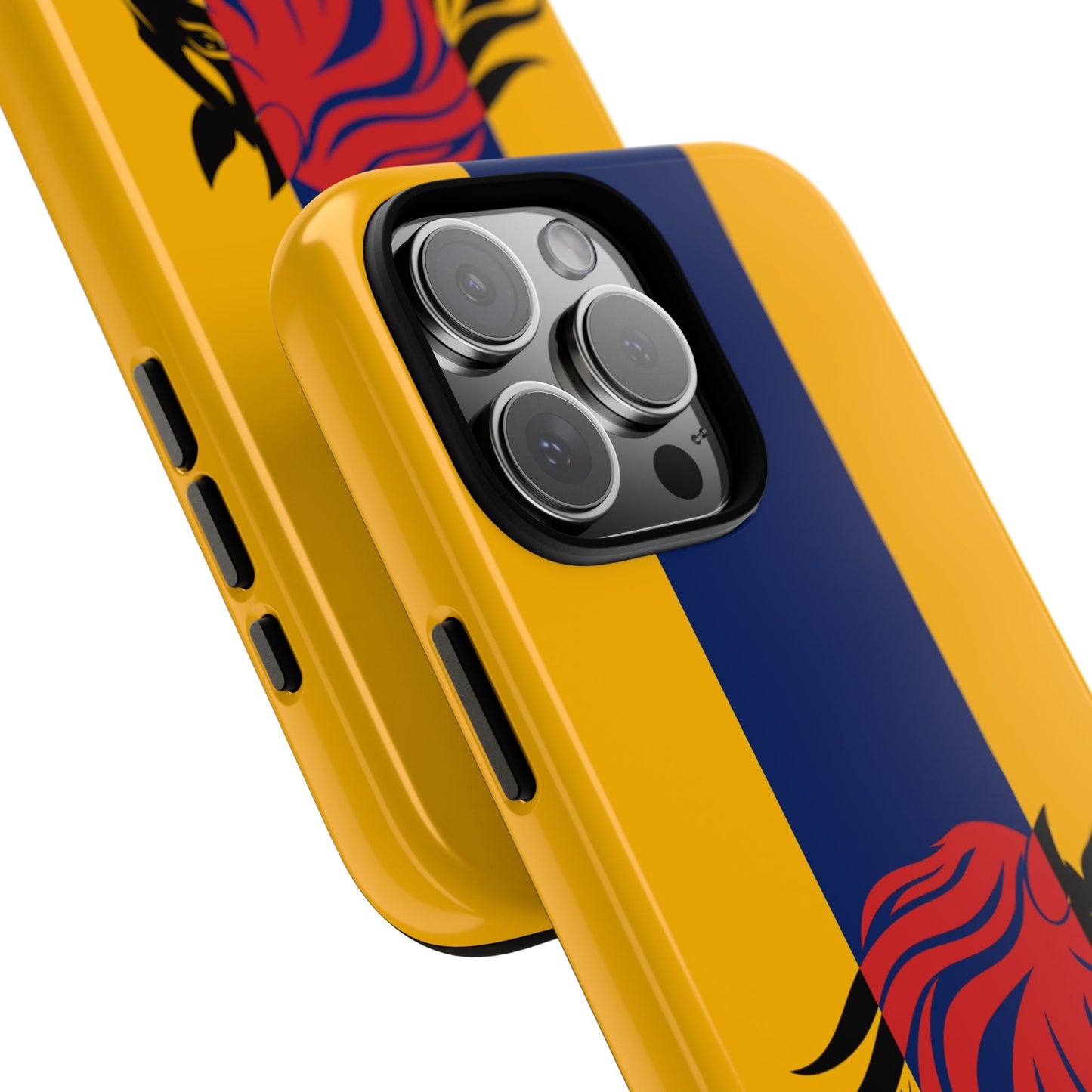 Fire & Midnight Stallion - Bold Horse Silhouette Design - Artistic Tough Phone Case for Popular Smartphones