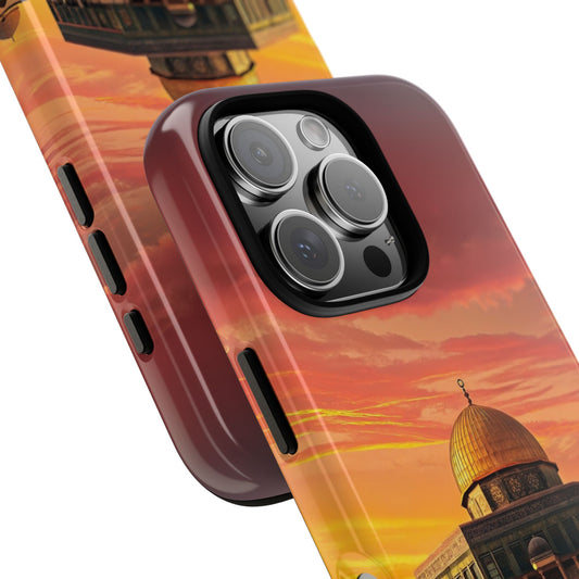 Dome of the Rock Sunset - Jerusalem Landmark Phone Case - Holy Land Skyline Tough Dual Protection Cover