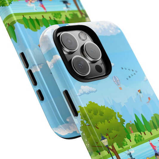 Park Life Phone Case - Suburban Street Scene Design - Everyday City Art