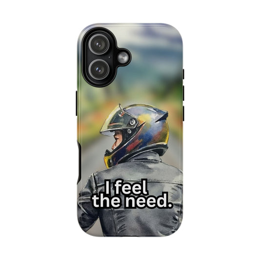 Motorcycle Rider Tough Phone Case - Biker Helmet Road Art Protection