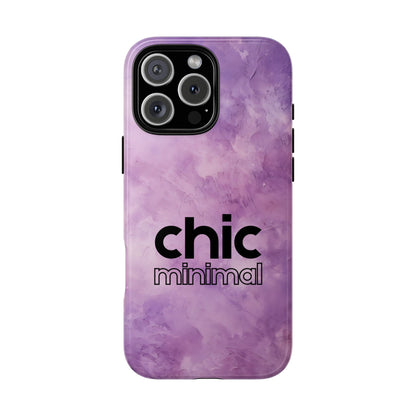 Chic Minimal Tough Phone Case - Minimalist Word Design for Popular Smartphones