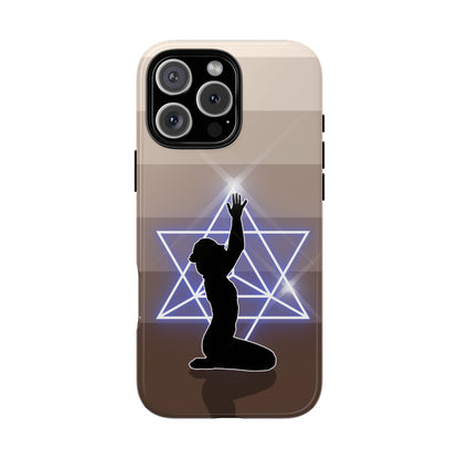 Sacred Geometry Tough Phone Case - Spiritual Light Symbol Design