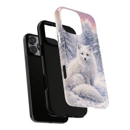 Arctic Fox Phone Case - Winter Wildlife Watercolour Illustration - Snowy Nature Tough Case
