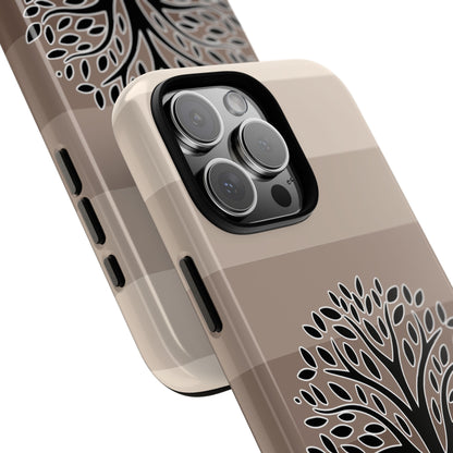 Tree Of Life Tough Phone Case - Earth Tone Minimal Nature Design
