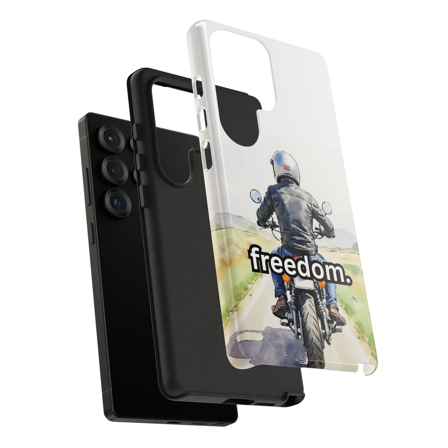 Motorcycle Freedom Tough Phone Case - Biker Rider Art Protection