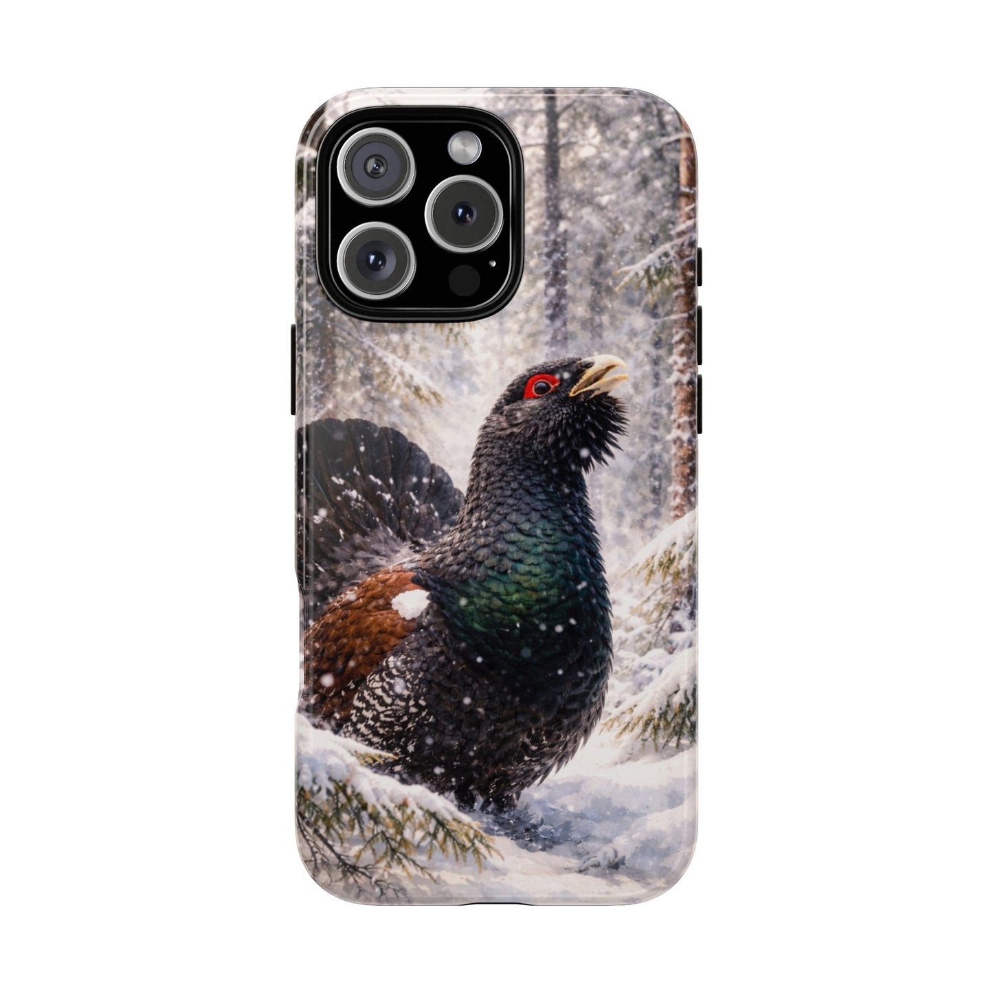 Capercaillie Phone Case - Winter Woodland Bird Watercolour - Wildlife Tough Case