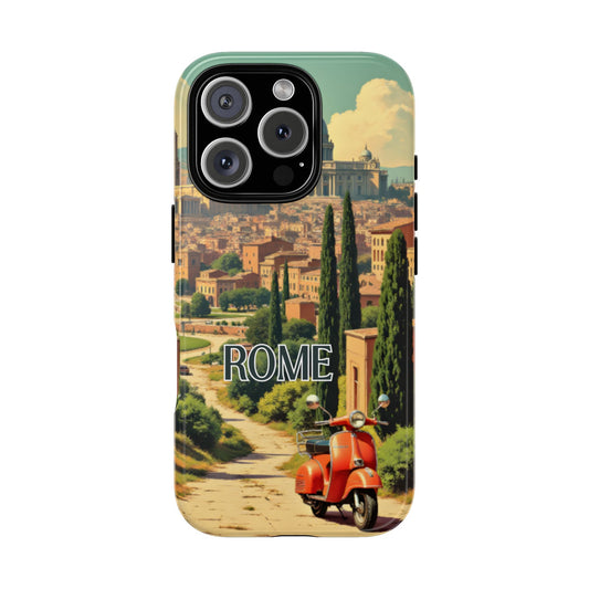 Vintage Rome Travel Phone Case for iPhone 16 15 14 13 12 11 Pro Max, Samsung Galaxy S25 S24 S23 S22 S21 S20 Plus Ultra and Google Pixel