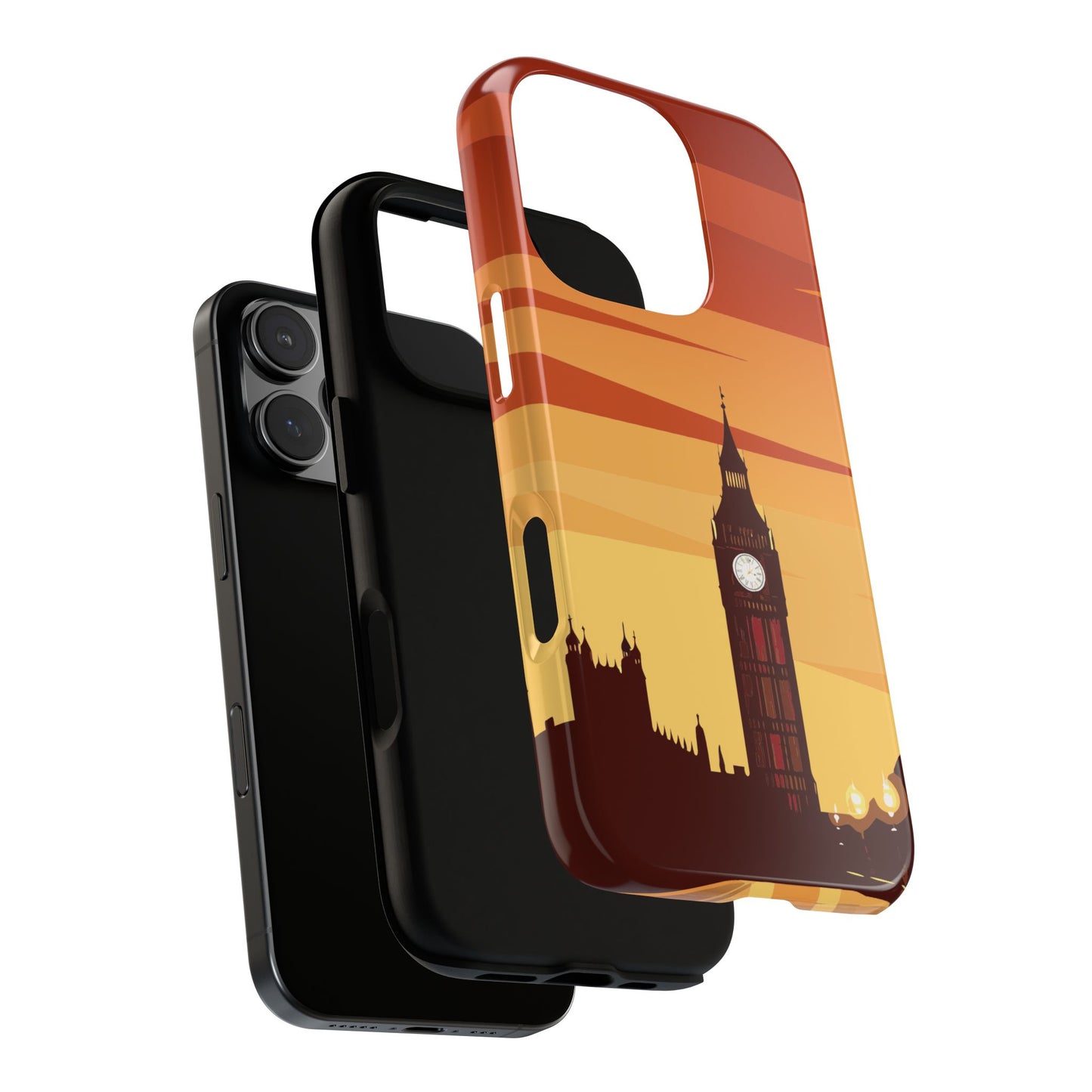 Big Ben Sunset Phone Case - London Landmark Skyline Design - Protective Tough Case for Popular Smartphones