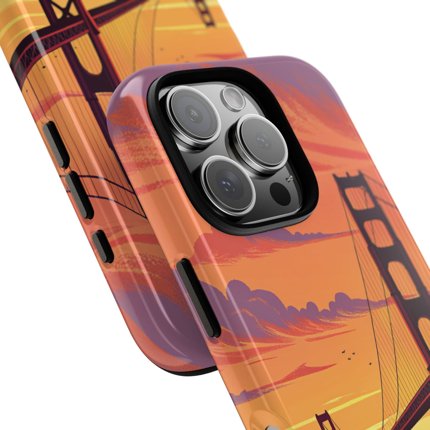 Golden Gate Bridge Sunset - San Francisco Landmark Phone Case - Californian Skyline Tough iPhone & Samsung Cover
