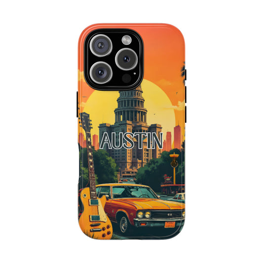 Vintage Austin Travel Phone Case for iPhone 16 15 14 13 12 11 Pro Max, Samsung Galaxy S25 S24 S23 S22 S21 S20 Plus Ultra and Google Pixel