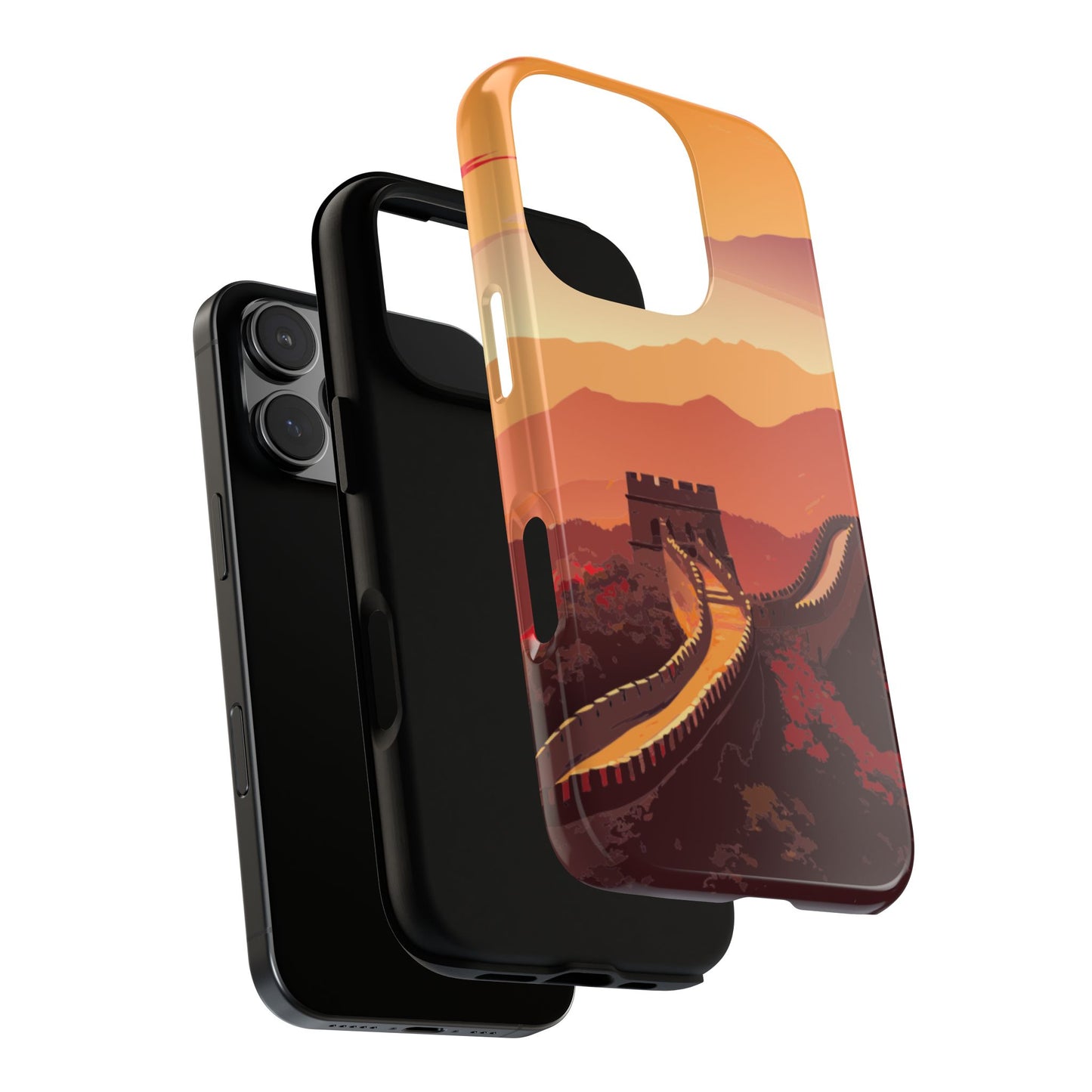 Great Wall of China Sunset - Asian Landmark Phone Case - Beijing Skyline Tough iPhone & Samsung Cover