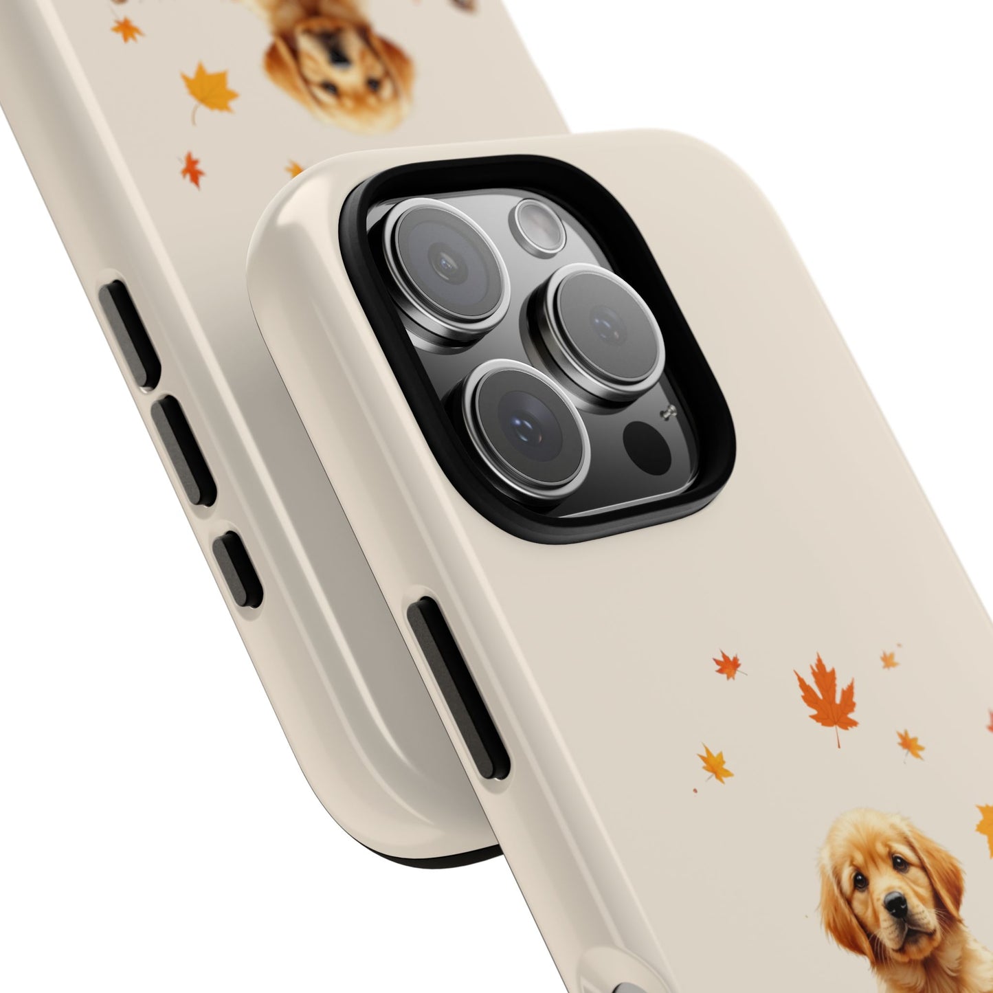 Golden Retriever Puppy Autumn Leaves Tough Phone Case - Cute Dog Gift for Popular Smartphones