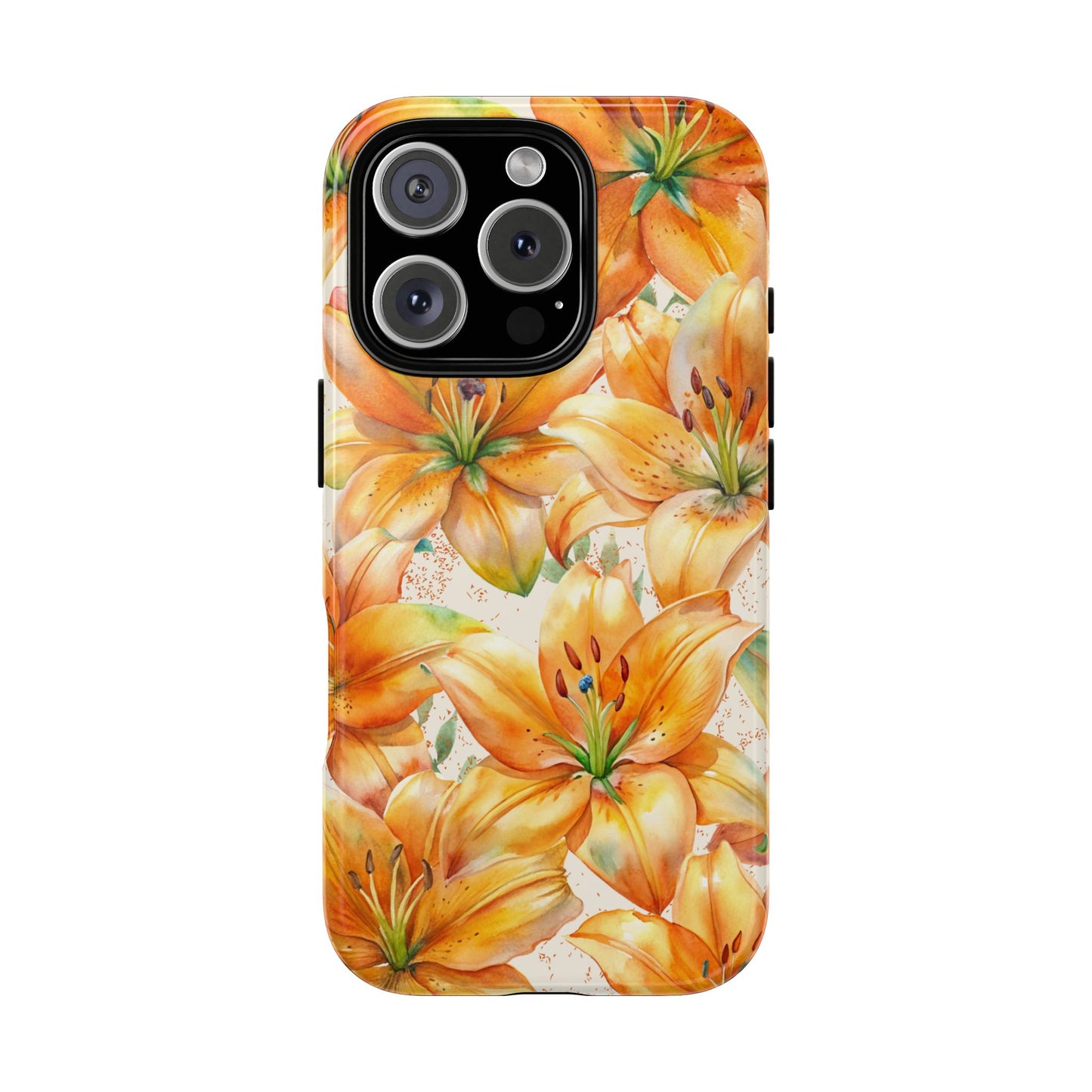 Orange Lily Phone Case for iPhone 16 15 14 13 12 11 Pro Max, Samsung Galaxy S25 S24 S23 S22 S21 S20 Plus Ultra & Google Pixel 9 6 7 6 Pro XL