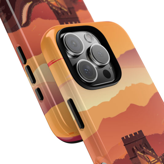 Great Wall of China Sunset - Asian Landmark Phone Case - Beijing Skyline Tough Dual Protection Cover