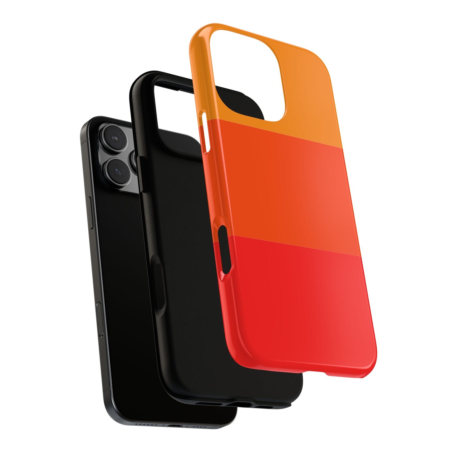 Abstract Orange Stripe Tough Phone Case - Bold Modern Color Layers