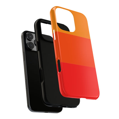 Abstract Orange Stripe Tough Phone Case - Bold Modern Color Layers