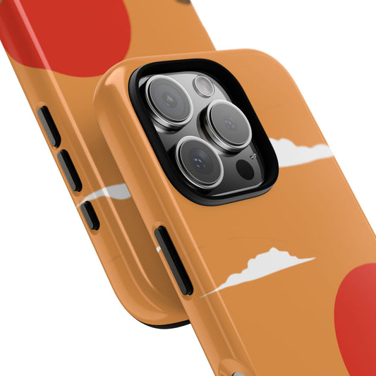 Retro Sunset Mountain Phone Case, Tough Cases, Nature Lover Gift, Outdoor Adventure Accessory, Hiking Phone Cover, Phone Protection