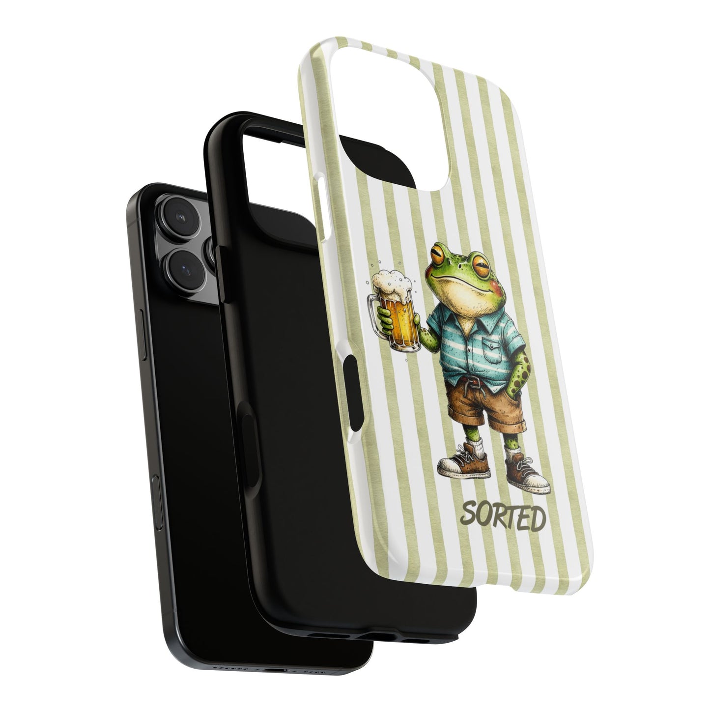 Sorted Frog Phone Case - Pub Frog Beer Illustration Tough Cover