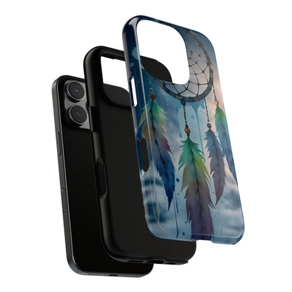 Mystic Moon Dreamcatcher Protective Phone Case - Watercolor Boho Night Vibes for iPhone 16 15 14 13 12 11 Pro Max, Samsung & Google Pixel
