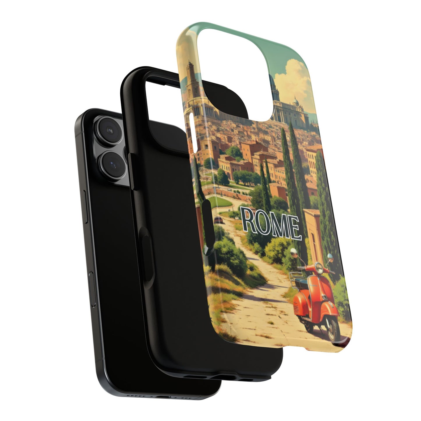 Vintage Rome Travel Phone Case for iPhone 16 15 14 13 12 11 Pro Max, Samsung Galaxy S25 S24 S23 S22 S21 S20 Plus Ultra and Google Pixel