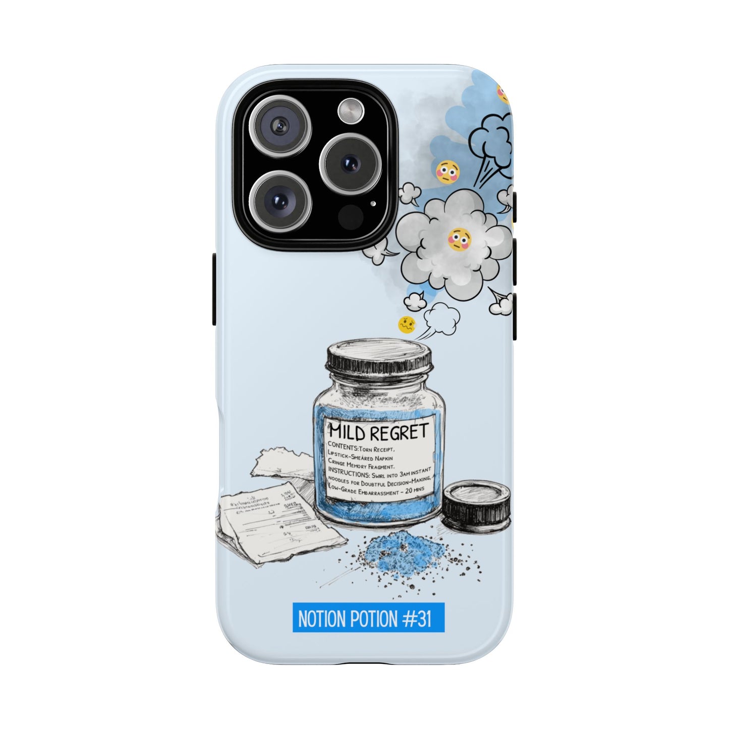 Mild Regret Phone Case - Notion Potion #31 - Funny Potion Jar Design - Tough Case for Popular Smartphones