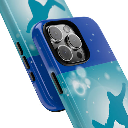 Snowboard Silhouette Tough Phone Case - Winter Sports Design
