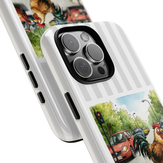 Don't Ask Chicken Phone Case - Chicken Crossing Road Design - British Humour Tough Case iPhone Samsung Pixel