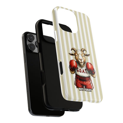 Not Today Goat Phone Case - Boxing Goat G.O.A.T Design - Tough Protective Case