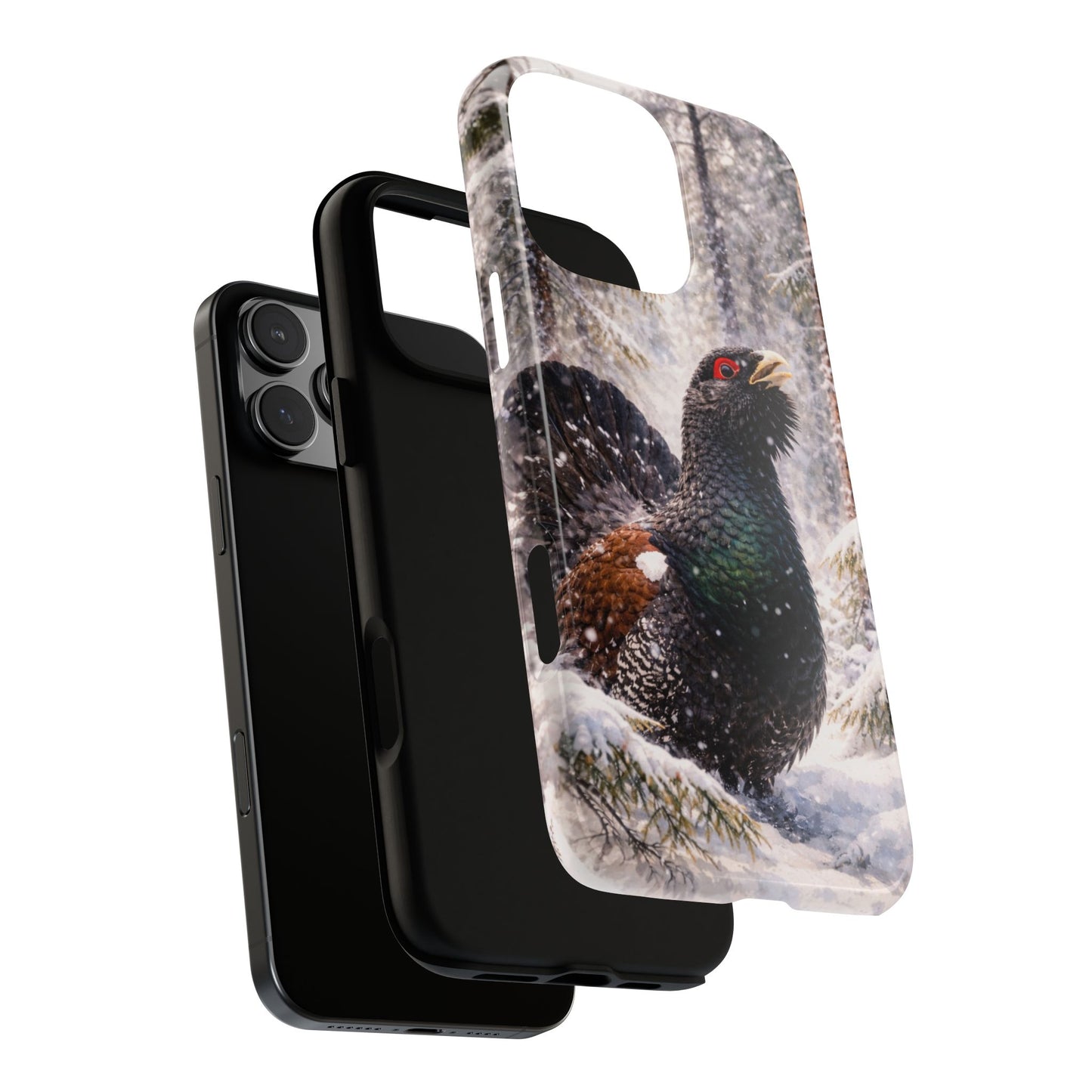Capercaillie Phone Case - Winter Woodland Bird Watercolour - Wildlife Tough Case
