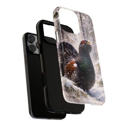 Capercaillie Phone Case - Winter Woodland Bird Watercolour - Wildlife Tough Case