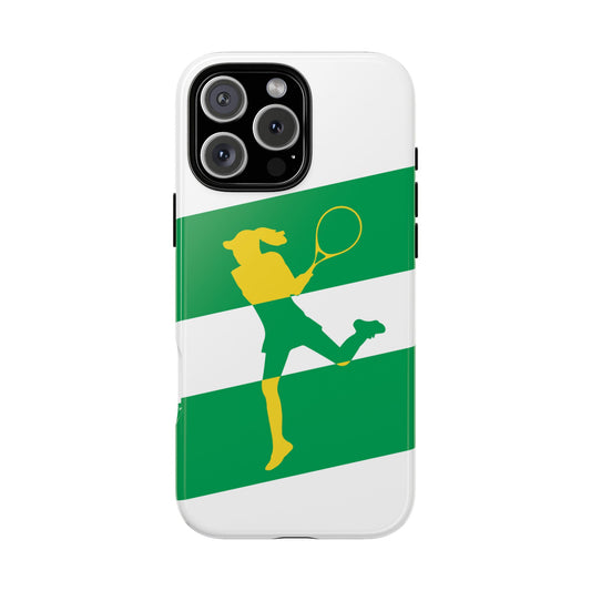 Tennis Player Tough Phone Case - Silhouette Design