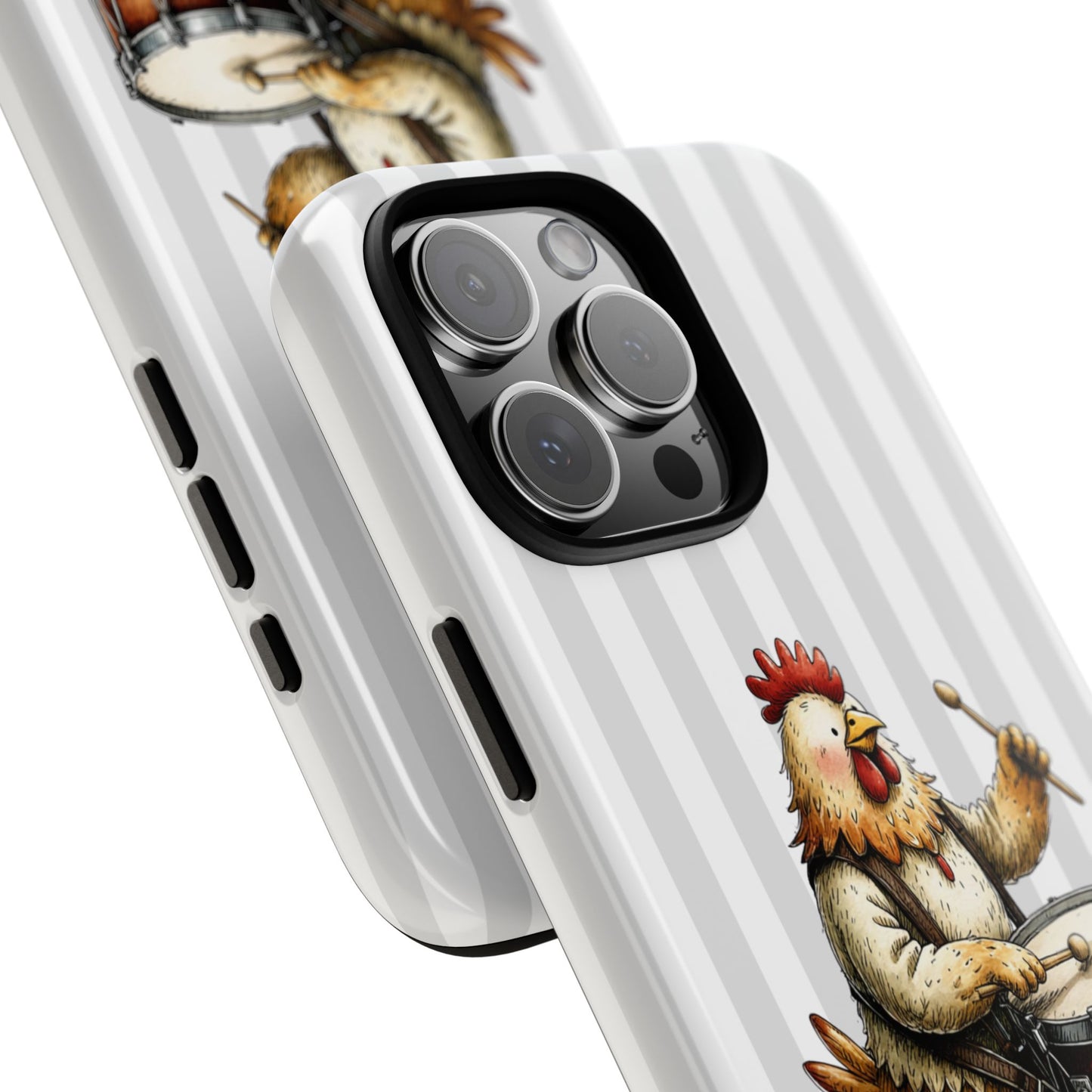 Drummies Chicken Phone Case - Drummer Music Design - Humour Case for iPhone Samsung Pixel