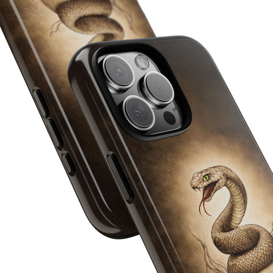 Snake & Skull Tough Phone Case | Dark Gothic Tattoo Design