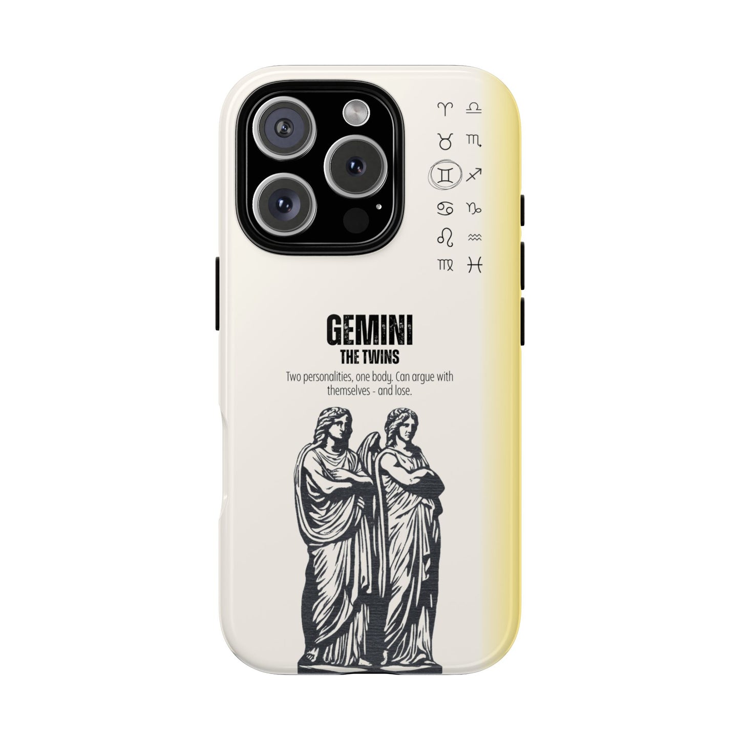 Gemini Phone Case - The Twins Zodiac Sign - Funny Astrology Humor Gift - Tough Dual Protection Cover