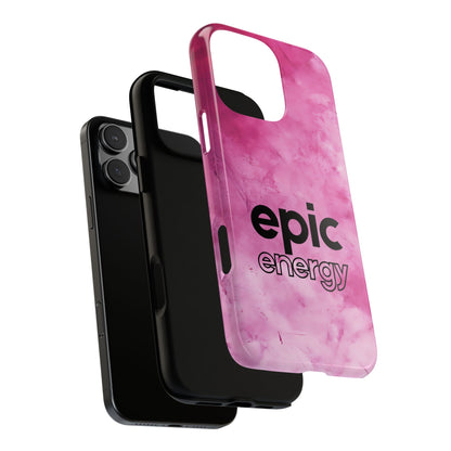 Epic Energy Tough Phone Case - Minimalist Word Design