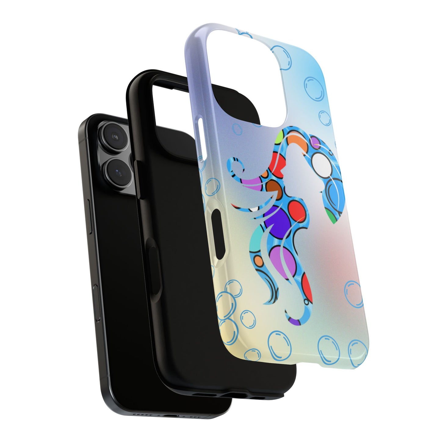 Color Pop Mermaid Silhouette Phone Case for iPhone 16 15 14 13 12 11 Pro Max, Samsung Galaxy S25 S24 S23 S22 S21 S20 Plus Ultra & Google