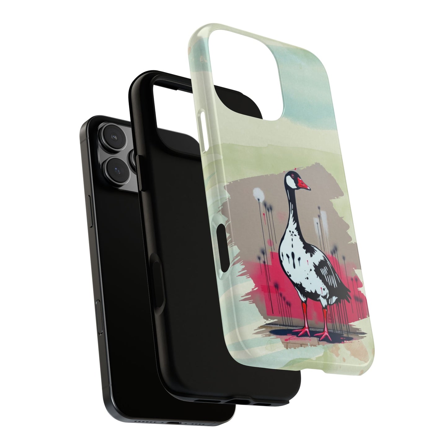 Urban Graffiti Goose Tough Phone Case with Street Art Splash