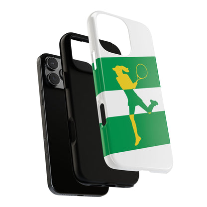 Tennis Player Tough Phone Case - Silhouette Design