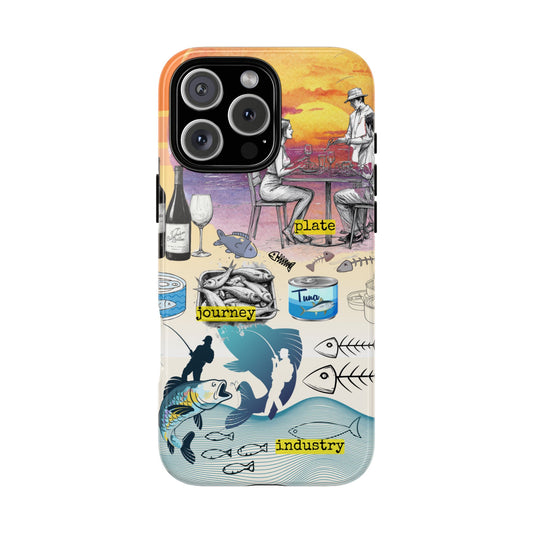 Industry Journey Plate Fishing Phone Case - Concept Seafood Art Tough Cover