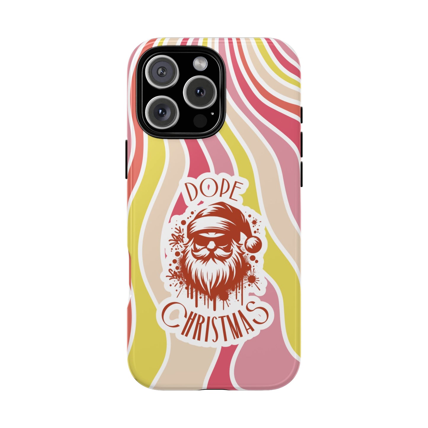 Dope Christmas Tough Phone Case - Retro Santa Graffiti Design for Holiday Vibes