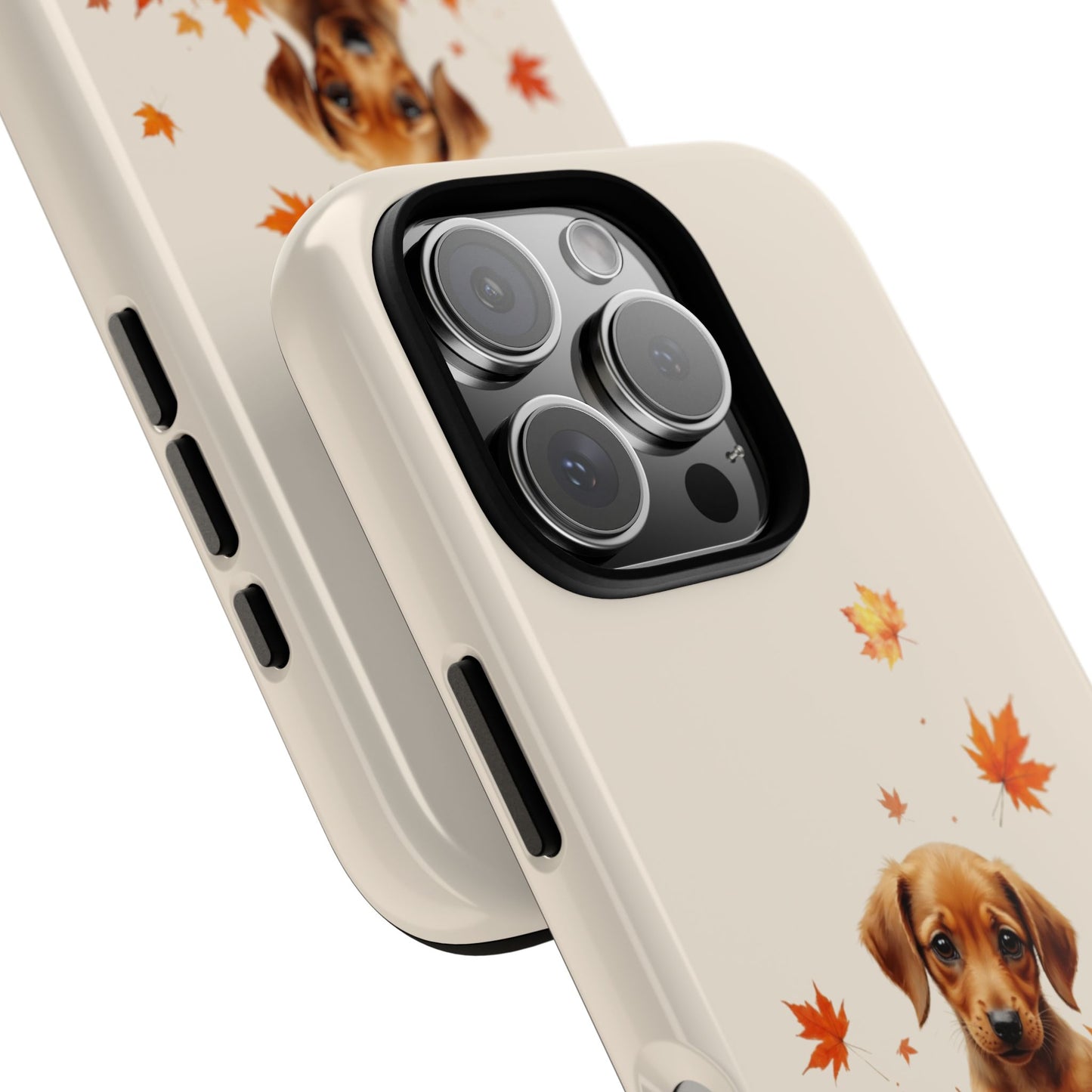 Dachshund Puppy Autumn Leaves Phone Case - Sausage Dog Lover Gift