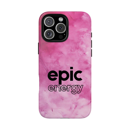 Epic Energy Tough Phone Case - Minimalist Word Design