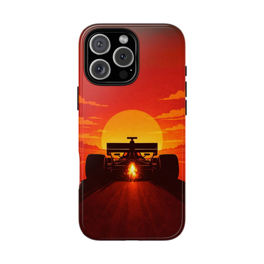 Two States Motorsport Phone Case - Sunset Race Car Silhouette